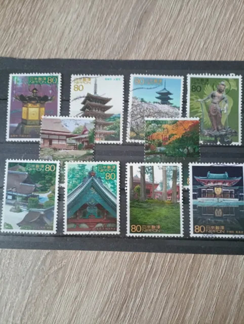 briefmarken japan ein satz gest 2001 80yen world heritage serie4