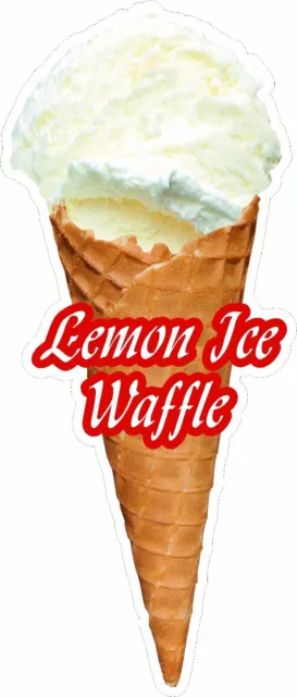Soft Scoop Lemon Ice Cream Waffle Sticker Large