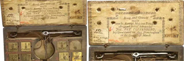 Amt Blankenstein Münzwaage 177_ Johann Peter Poppenberg mit 11 Gewichten 90092