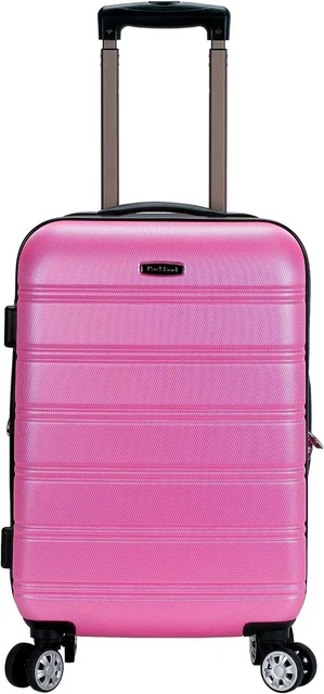 "Rockland Melbourne Pink Hardside Spinner Luggage - Carry-On 20"