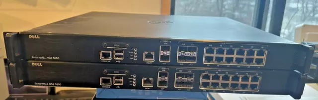 Dispositivo de seguridad de red SonicWall NSA 3600 - negro