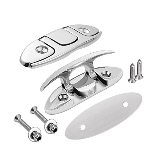 SUNOOM Boat Up Cleat 316 Stainless Steel Boat Folding Cleat 4-1/2 Inch M...