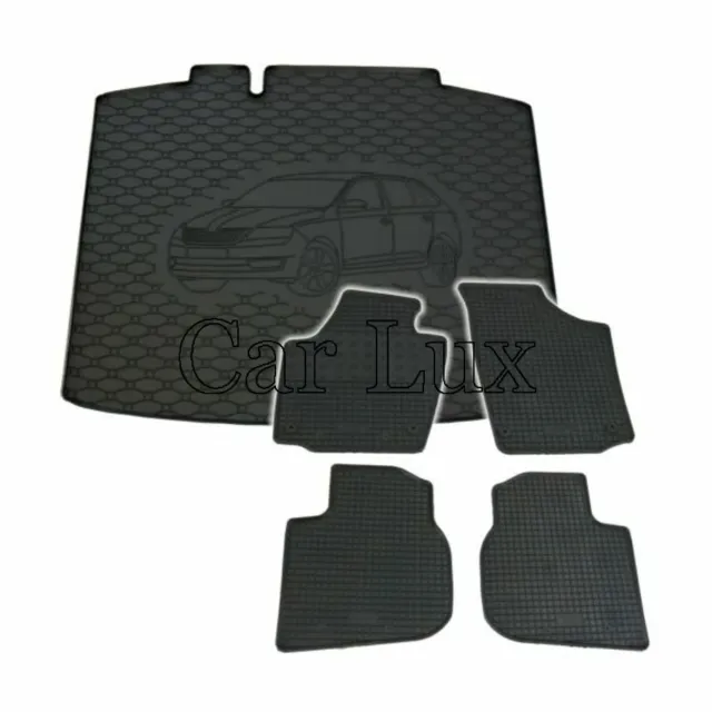 Alfombra maletero + alfombrillas de goma a medida kit SKODA Rapid Spaceback