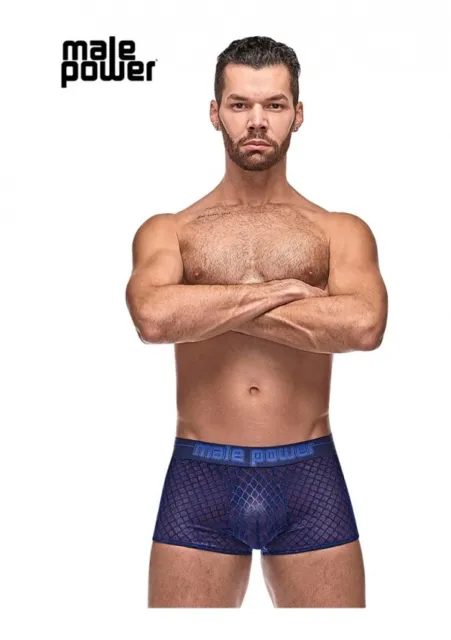 Boxershort motivo vetro finestra blu S - XL designer pantaloni sexy eleganti fantastici