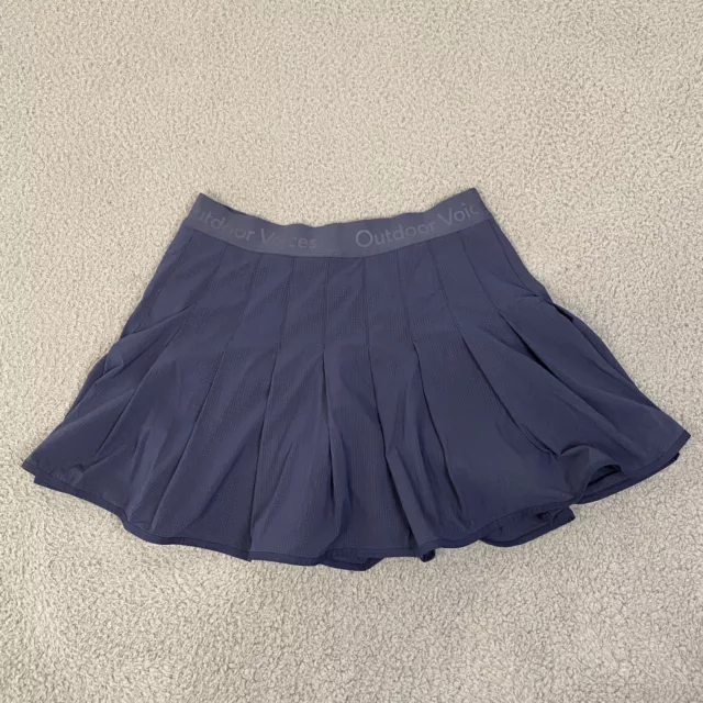 Outdoor Voices Womens Pleated Skort size S Blue Skirt Shorts Tennis Golf Stretch