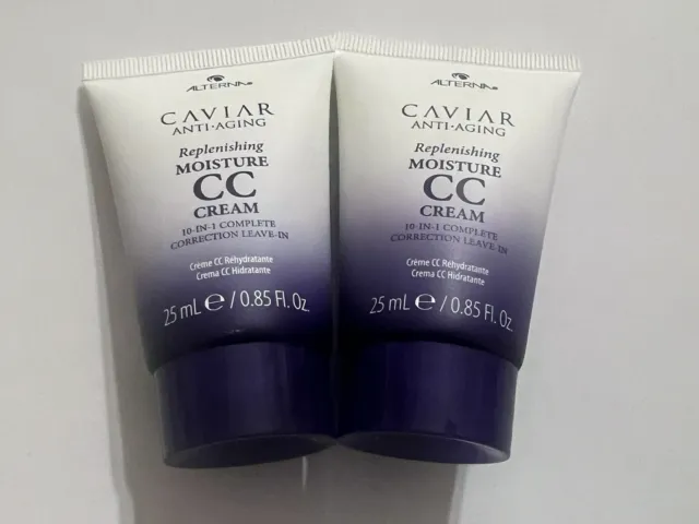 Lot (2) Alterna Caviar Anti-Aging Moisture CC Cream travel mini 0.85 oz.