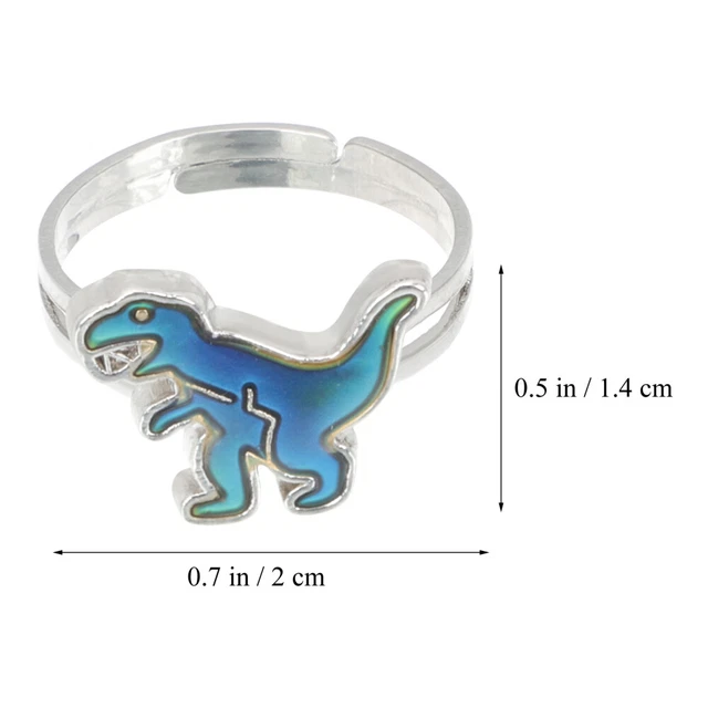 NOVELTY RINGS DINOSAUR Color Changing Attractive Mood Child £5.98