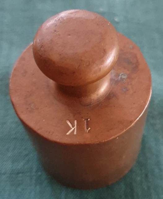 Tolles 1 kg Messinggewicht Messing Gewicht Waage
