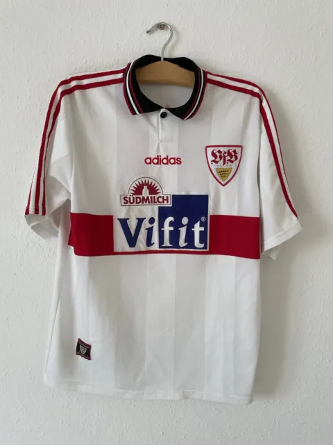 Adidas VFB Stuttgart Trikot 1996 Südmilch Vintage Deko Sportsbar Geschenk 1997