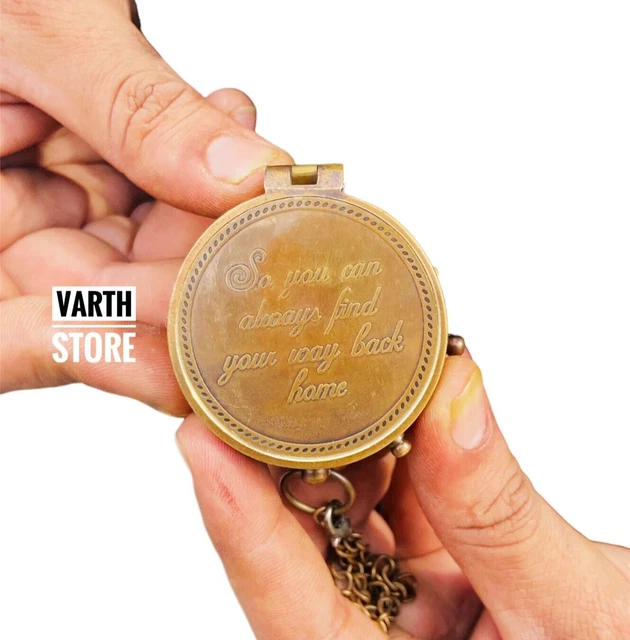 Antique Vintage Brass Pocket Compass Brass Nautical Compass Marine Compass Gift
