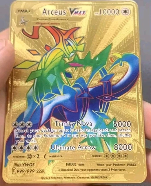 arceus vmax rainbow pokemon card - - Red - Gold Metal - English - English £13.26 Celebrate the legacy of your favorite tabletop game with this Arceus VSTAR 2022 Pokemon Brilliant Stars Ultra Rare #176 PSA Authenticated 10 Card Pokemon Gold Metal Card Rainbow