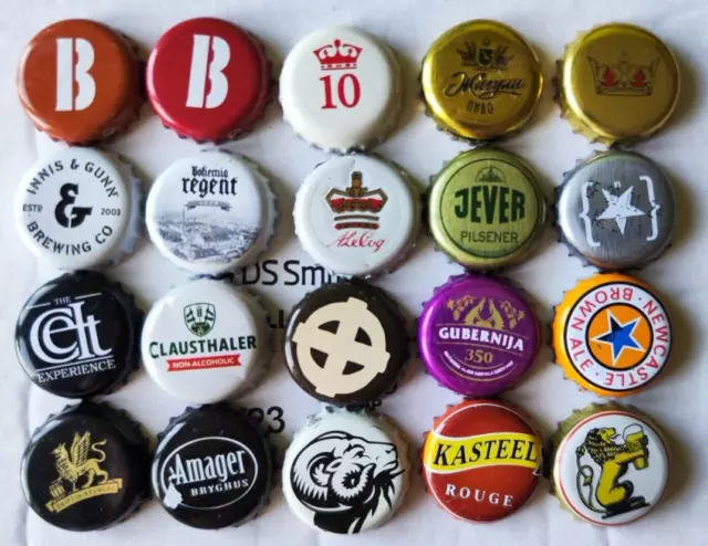 beer soda cider bottle tops crown caps kronkorken