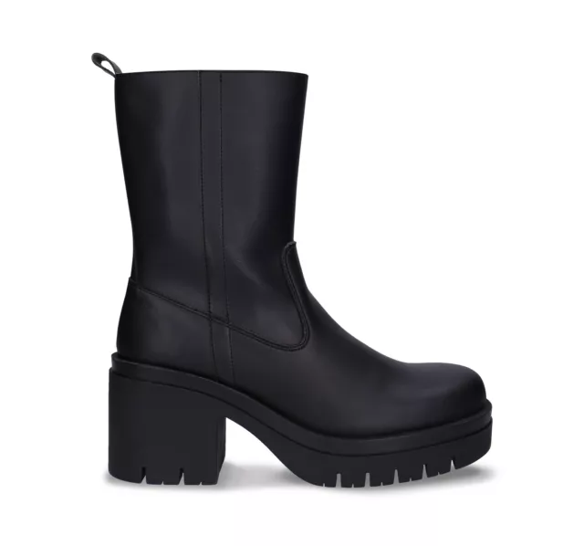 Bottes plateformes mi-hautes pour femme véganes fermeture éclair en cuir de maïs