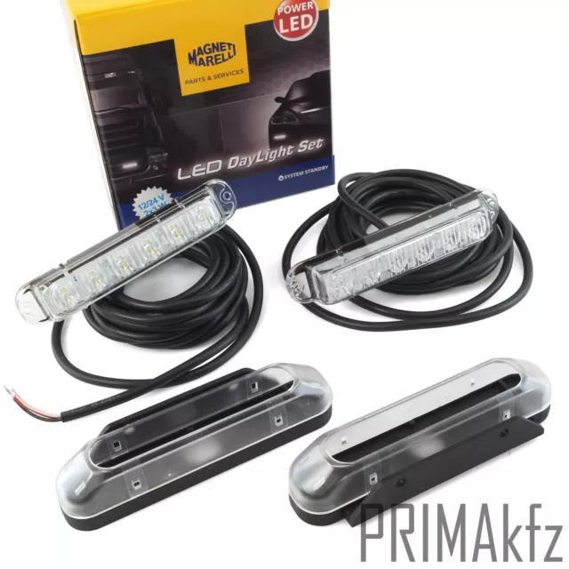 MAGNETI MARELLI Leuchtensatz Tagfahrleuchte LED TFL DLR 12V - 24V Licht 6000K