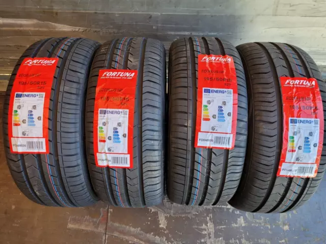 N°4 Pneumatici Copertoni 195/50 R15 82V  Fortuna Ecoplus Estive Dot2023  1955015