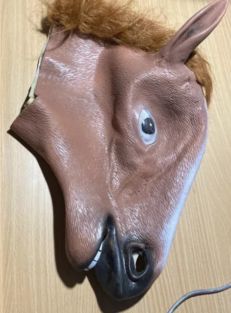 Horse Head Mask Costume Latex Halloween Party Animal Head