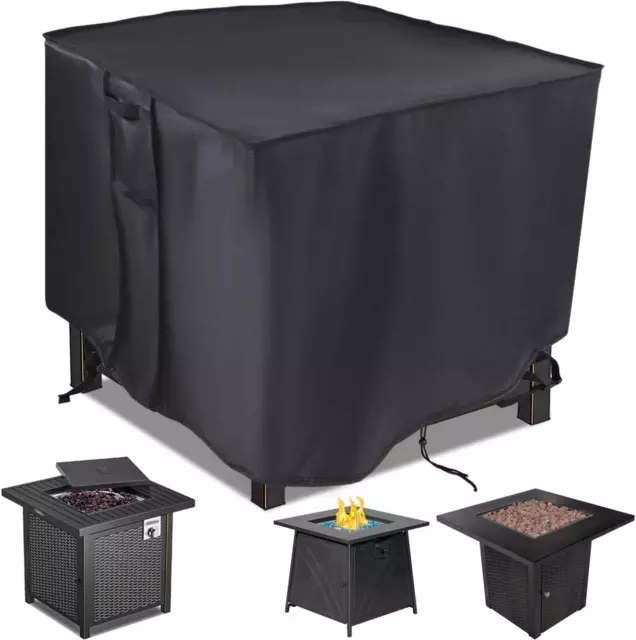 Fire Pit Cover,28 inch Firepit Covers Square Gas Fireplace Fire 28 X 28 X25 inch