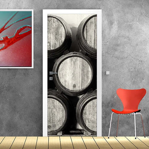 Decorazione adesiva Porta Cantina sticker lavabile pvc varie misure
