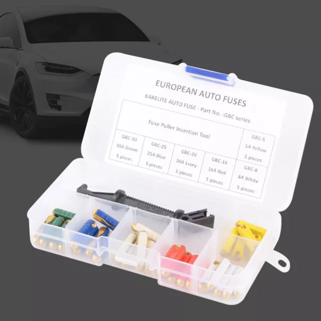 5-30A Eastern Europe Car Fuse Kit Professional With Box Flat Tube Practical