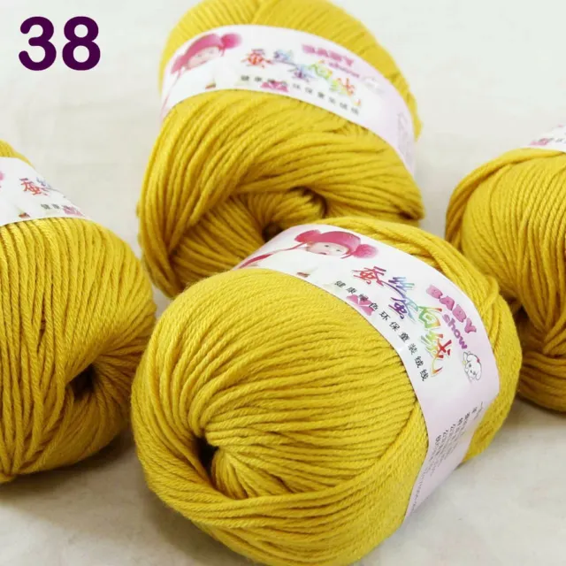 Sale 4 Skeinsx50g Cashmere Silk Wool Children Hand Knit Blankets Crochet Yarn 38