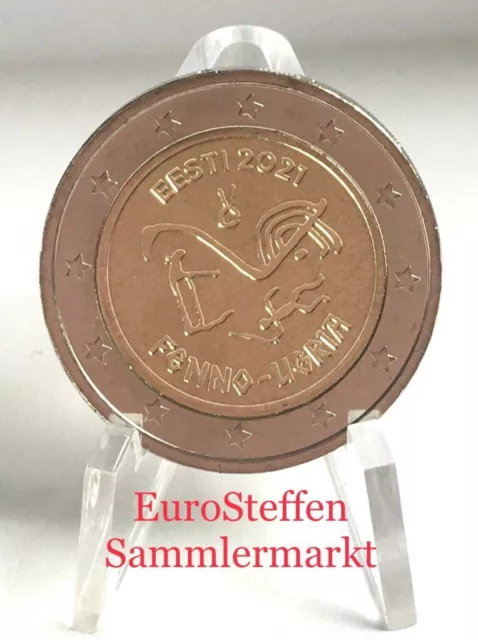 2 Euro Estland 2021,"Finno-ugr.Völker ", bankfrisch aus Rolle, sofort !!!