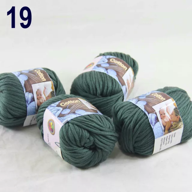 Sale 4 Ballsx50g Worsted Cotton Baby Chunky Thick Blankets Hand Knitting Yarn 19