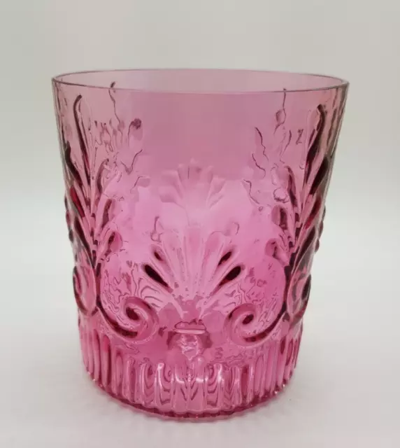 Pilgrim Glass Cranberry Adams Old Fashion 3-3/4" Tumbler