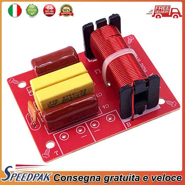 80W 2 Way Crossover Audio Filters HiFi Speaker Dual Frequency Crossover Divider