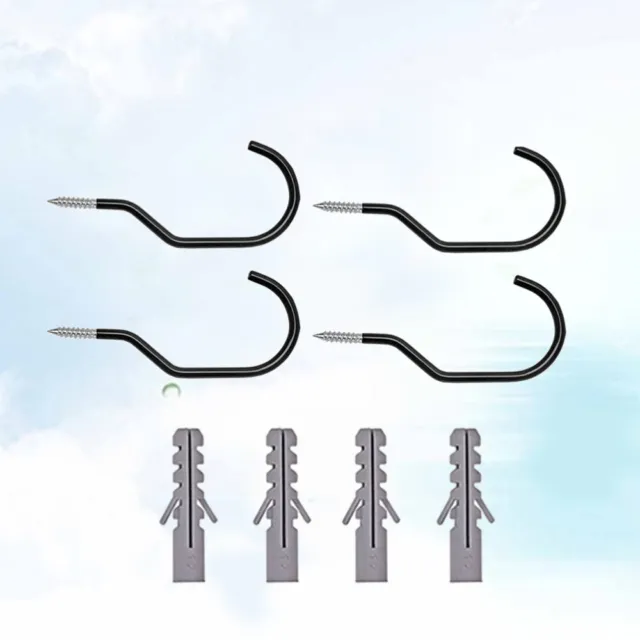 8 Pcs Bike Hook with Bolts Heavy Duty Hanger Wall-mounted Ceiling