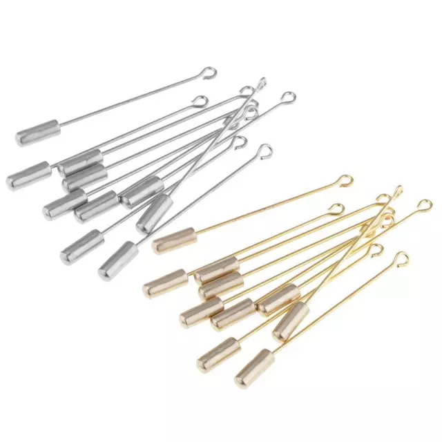 Mens/Womens 10 Pieces 5cm Lapel Pin Brooch Suits Boutonniere Stick Pins