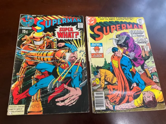 Mixed Lot Of 10 Superman Comic Books Mixed Years DC Comics