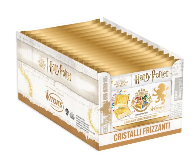 Witor's Harry Potter Tavoletta di Cioccolato Bianco e Cristalli Frizzanti 20x50g