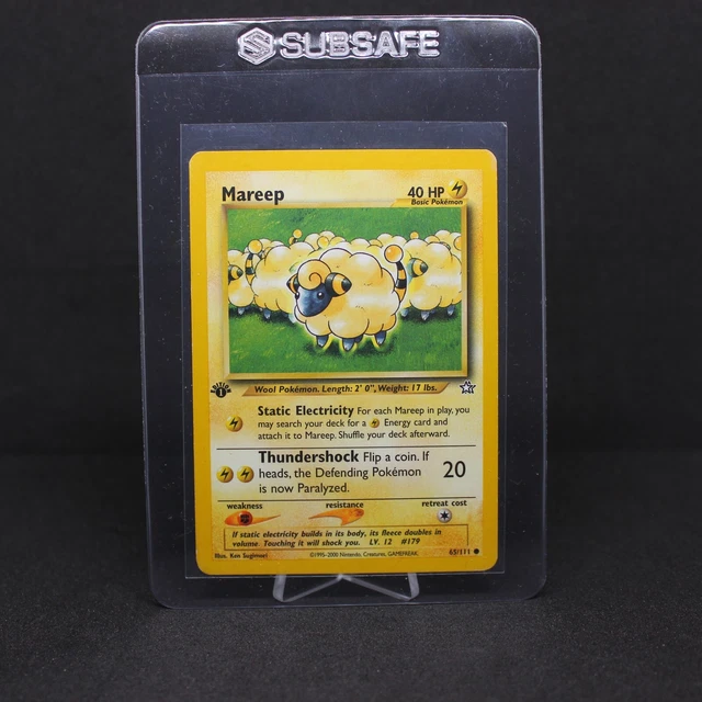 🌟 1st Edition Mareep | Neo Genesis 65/111 | Moderately Played VG | WOTC 🌟