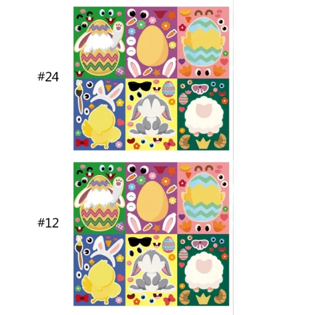 1 Set Easter Graffiti Stickers Easter Decals for Gifts Fridge Window Decors