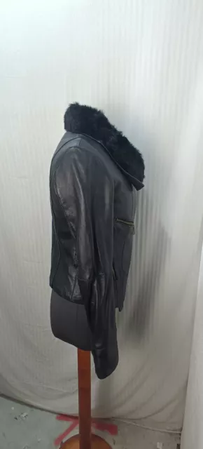 ITEM B1497 WOMEN'S genuine leather jacket size 42 sizes are armpits cm ...