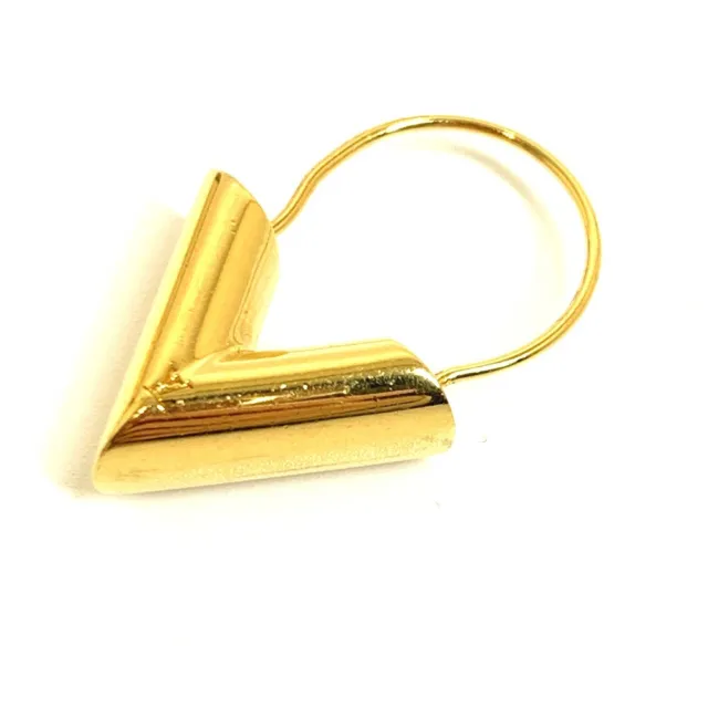 LOUIS VUITTON M61088 logo Essential V Accessories Pierce Gold Plated Gold 2