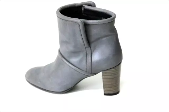 COMPTOIR DES COTONNIERS Bottines Boots Tout Cuir Gris T 39 TBE