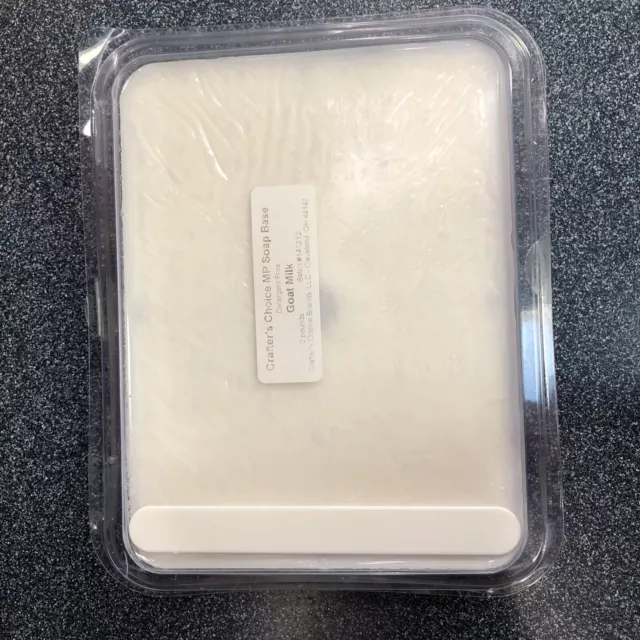 Base de jabón de leche de cabra sin detergente para derretimiento Crafters Choice - 2 libras #+espátula