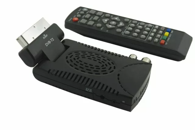 Decoder Mini Digitale Terrestre Scart Dvb-T3 180° Usb Hdmi Presa Scart