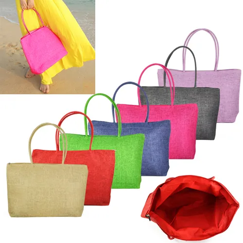 Ladies Straw Weaving Beach Tote Bag Shopping FASHION TRAVEL BASKET VINTAGE
