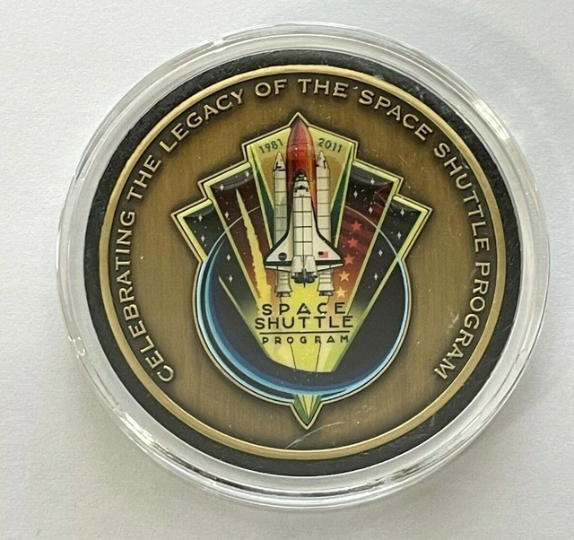 2011 NASA Legacy Space Shuttle Program Challenge Coin -- Metal Flown on Shuttle