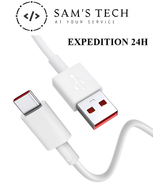 Câble Chargeur USB-C Vers USB-C Pour Xiaomi Redmi - BOOLING - Blanc