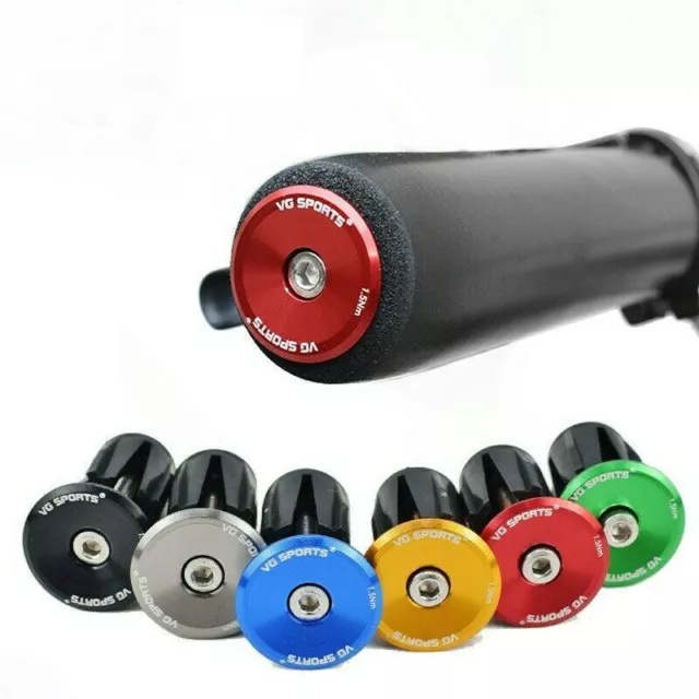 Handlebar Bar End Plugs MTB Road Bike Bicycle Aluminum Grip Locking Caps