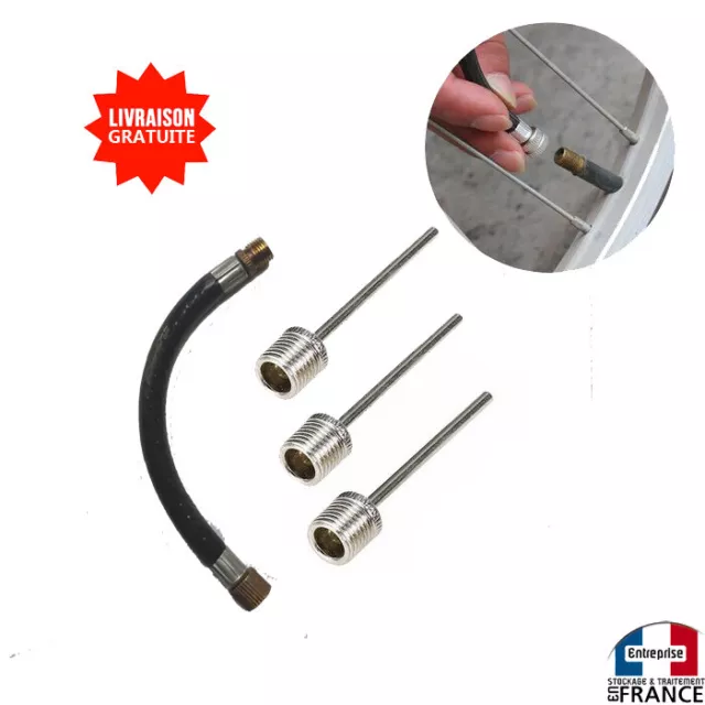 Embout adapteteur raccord de pompe pour aiguille tige de gonflage