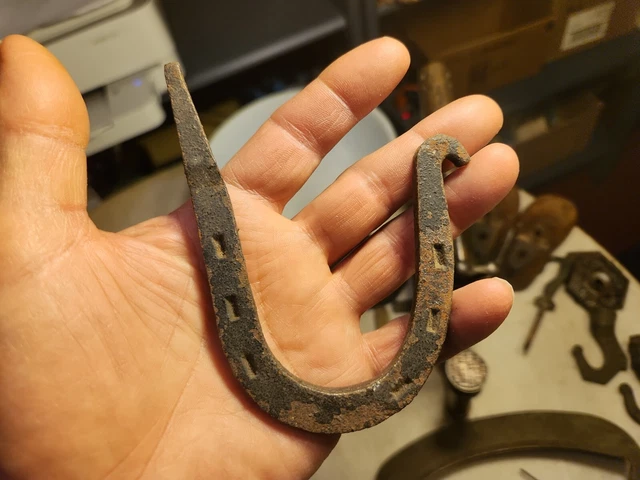 Antique Horseshoe Wall Bracket Horse Harness Tack Figural Plant Holder Cast Iron