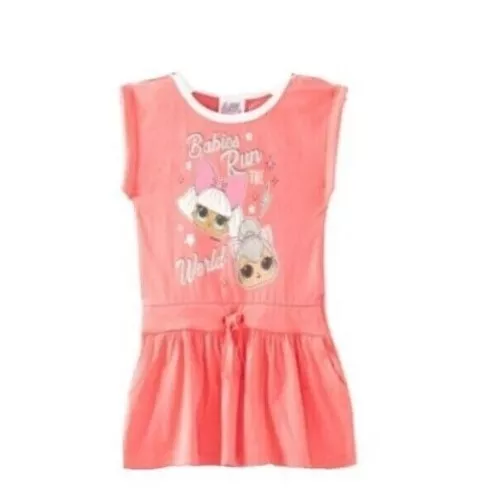 ROBE POUR FILLE sans manches LOL surprise couleur rose du 2 au 8