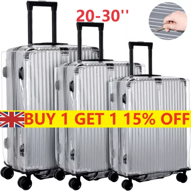 Clear Transparent PVC Plastic Luggage Cover Suitcase Protector Covers 20-30 inch