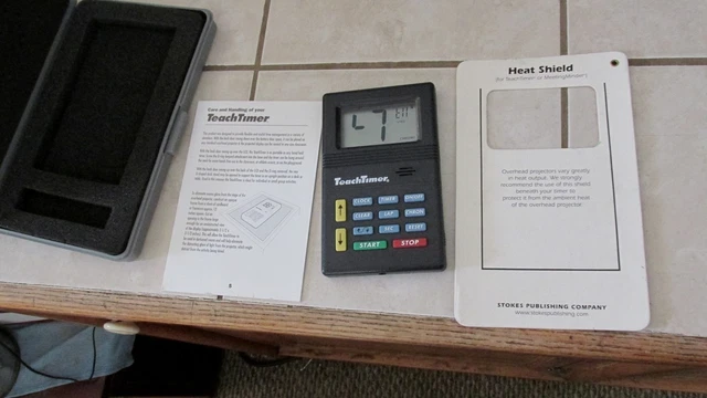 TeachTimer - Multi-Function Timer, Clock, Lap + Projector Heat Shield + Case