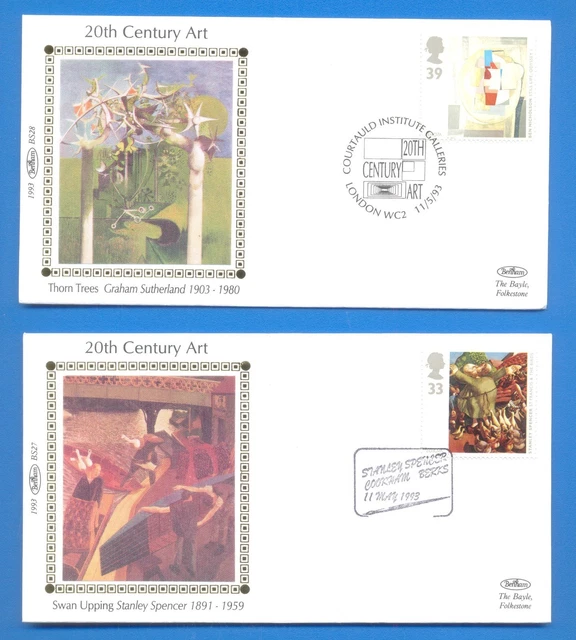 20th CENTURY ART.SET OF 4 BENHAM SILK FIRST DAY COVER