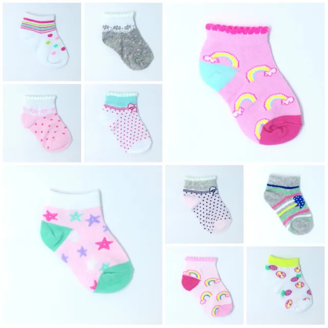 Baby Socks Kids Girl Colourful Fun Design Ankle 1 or 3 Pairs SKC/STOP/WZ
